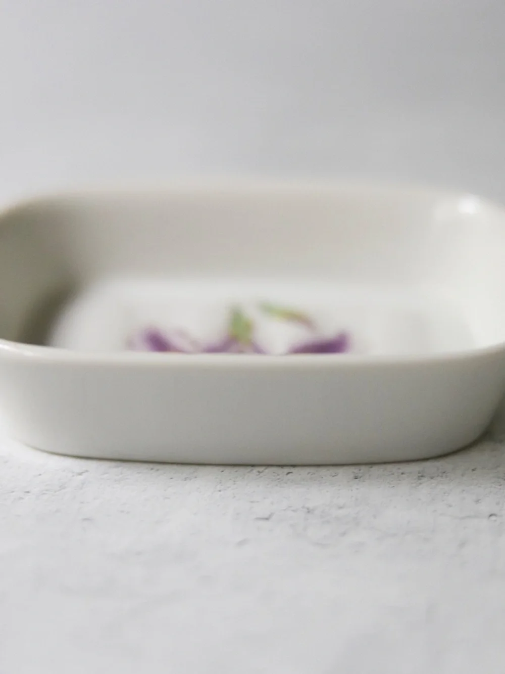 Vintage Takahashi Medley Japanese purple iris butterfly ceramic soap dish